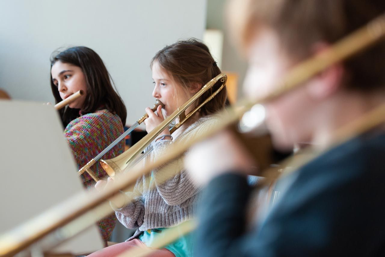 Children's woodwind ensemble (trombone and baroque flute)