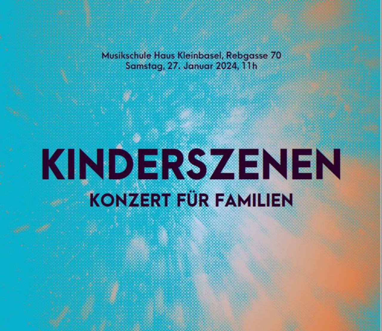 Flyer Kinderszenen Konzert Haus Kleinbasel